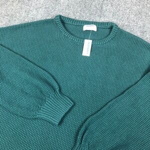 Old Navy Womens XL Tall Tunic Sweater Shaker Stitch Crew Neck Teal Green New